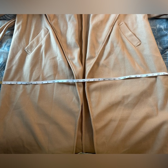 Tan Tie Front Coat - Picture 5 of 5